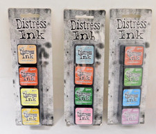 Tim Holtz Lot Of 3 Mini Distress Ink Pads 12 mini pads Ranger Lot C