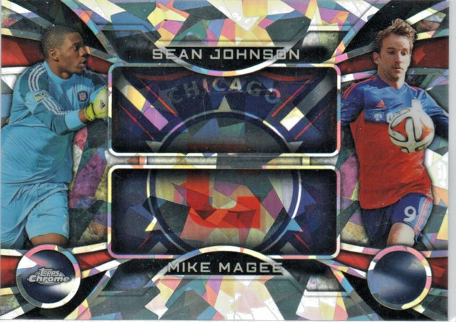 2014 Topps Chrome MLS One-Two Sean Johnson Mike Magee 04/10 Karte # OT-JM