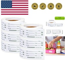 1500 Pieces Food Labels for Containers 1 x 2 Inch Expiration Date Stickers Wa...