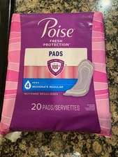 Poise  Incontinence Pads for Women Moderate Absorbency -20 Count