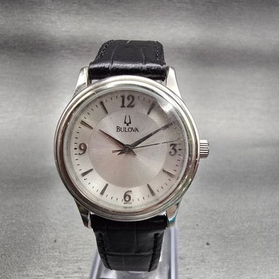 Bulova Watch Women 30mm Silver Dial Silver Tone Round 96T58 New Battery