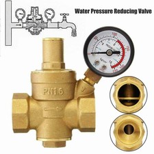3/4'' DN20 Adjustable Brass Water Pressure Reducing Valve PN1.6+Gauge Regulator