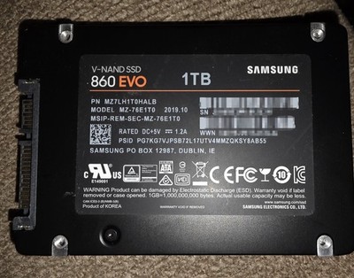 Samsung 860 EVO 1TB SATA III SSD