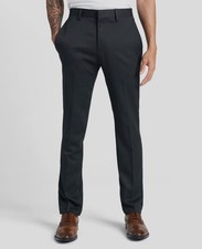 Kenneth Cole Reaction Men's Gray Slim-Fit Stretch Twill Dress Pants Size 31W 32L