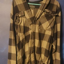 10 Boundaries Mens Black/Tan Plaid Cotton But...