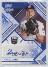 2018 Panini Elite Extra Edition Blue 23/25 Gage Ziehl #15U-GZ Auto hg6