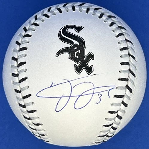 Frank Thomas Signed Autograph White Sox Team Stitch Logo MLB Baseball w/ Beckett