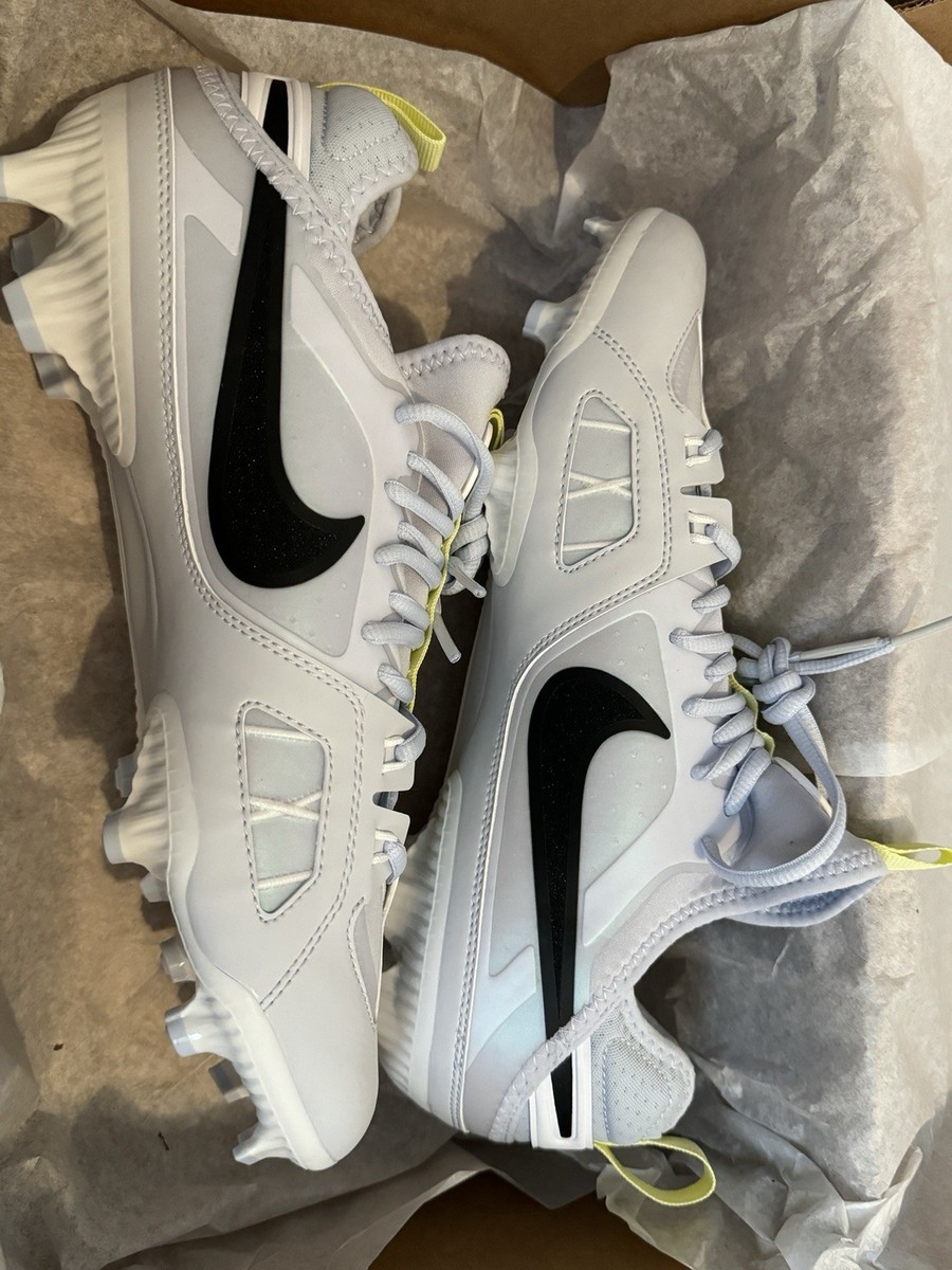 Nike Men\'s Huarache 9 Varsity LAX SE FZ3620-001 Grey White Lacrosse Size 9 Nike Huarache 9 Varsity LAX SE Lacrosse Cleats FZ3620-001  main image 3