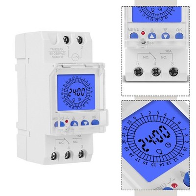 Zeitschaltuhr 24 Stunden Analog Digital Wechsel Batterie 16A Relais 85265V