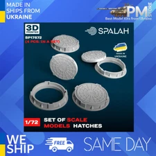 SPALAH 17572 1/72 Hatches 4 psc Set of scale models