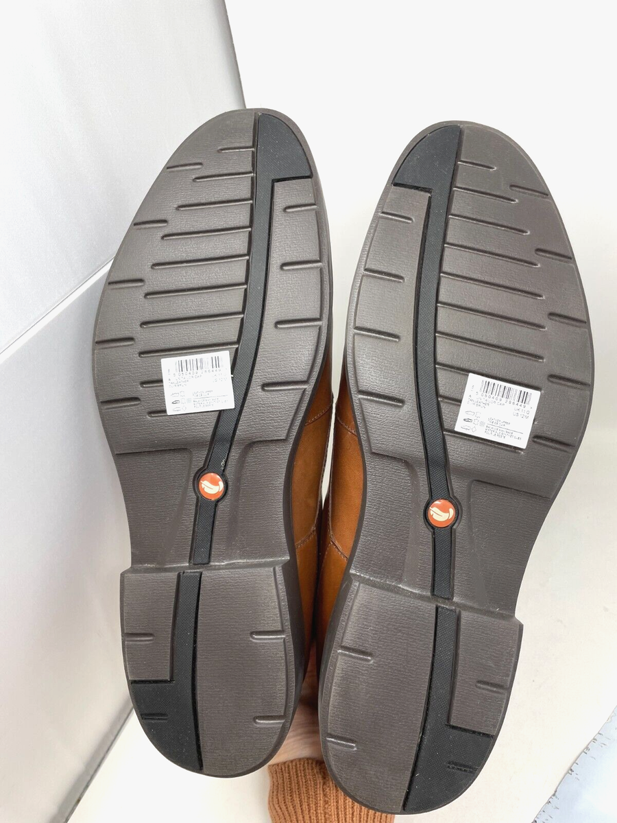 ✨??? ✨CLARKS™️ UN TAILOR CAP TAN BRN LEATHER SHOES SZ M 10US NEW✨???✨ Clarks Mens 12 Un Tailor Cap Classic Tan/Brown Leather Dress  main image 4