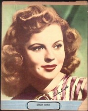 Shirley Temple Adult Headshot Portrait Vintage Lined Notebook  7.75 x 10 x 0.25