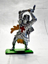 Vintage Britains Deetail Crusader w/ Battle Axe - Medieval Silver Knight 1971 VG