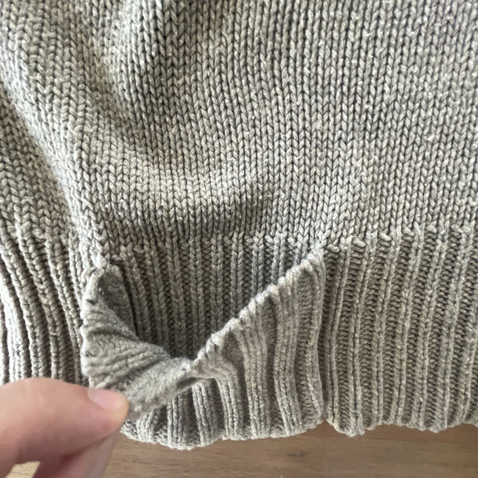 Apostrophe Women’s Size Small Gray Knit Sweater Top Hoodie Front Pockets - Image 3 of 4