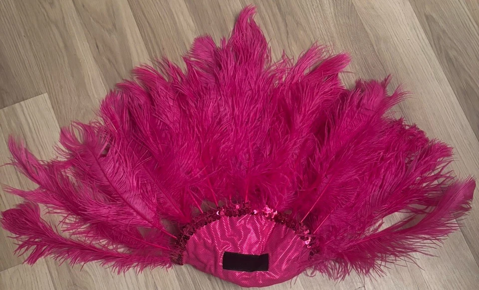 Hot Pink Flamingo Chasing Fireflies Halloween Costume Dress Bow Feathers - Image 4 of 4