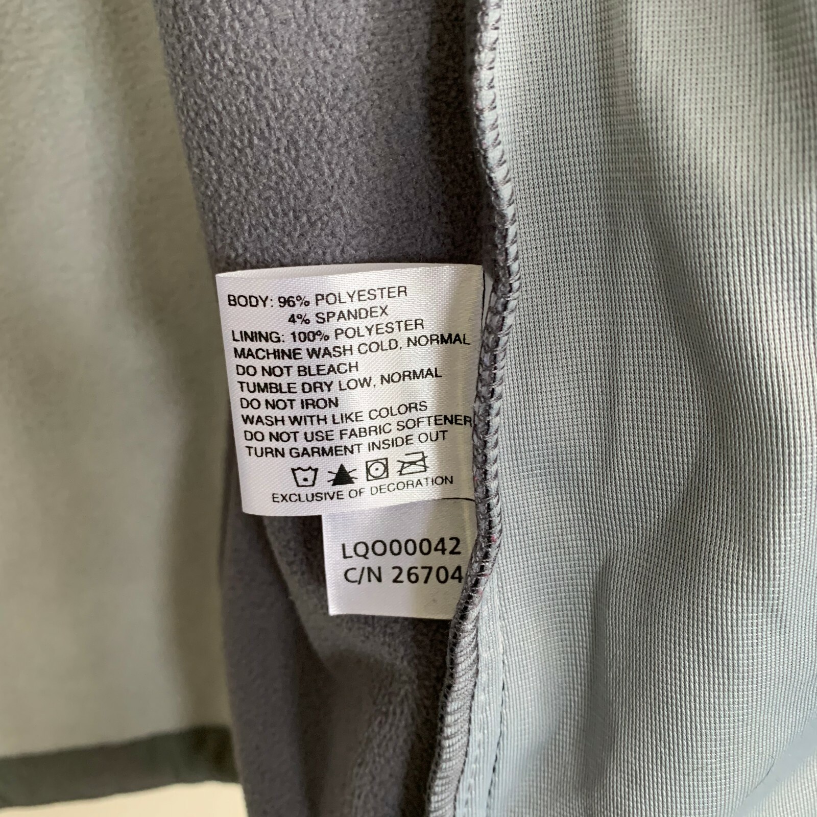 Clique Softshell Jacket Gray Black Stand Collar Z… - image 10