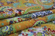 20 iarde indiano fatto a mano cotone naturale artigianato cucito tessuto sartoria panno