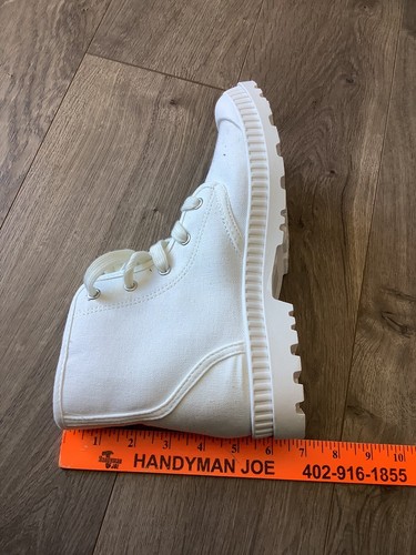 SO Womens Dragonfruit Ankle White Breathable Chunky Boot Shoes Size 10 US NEW - Picture 8 of 11
