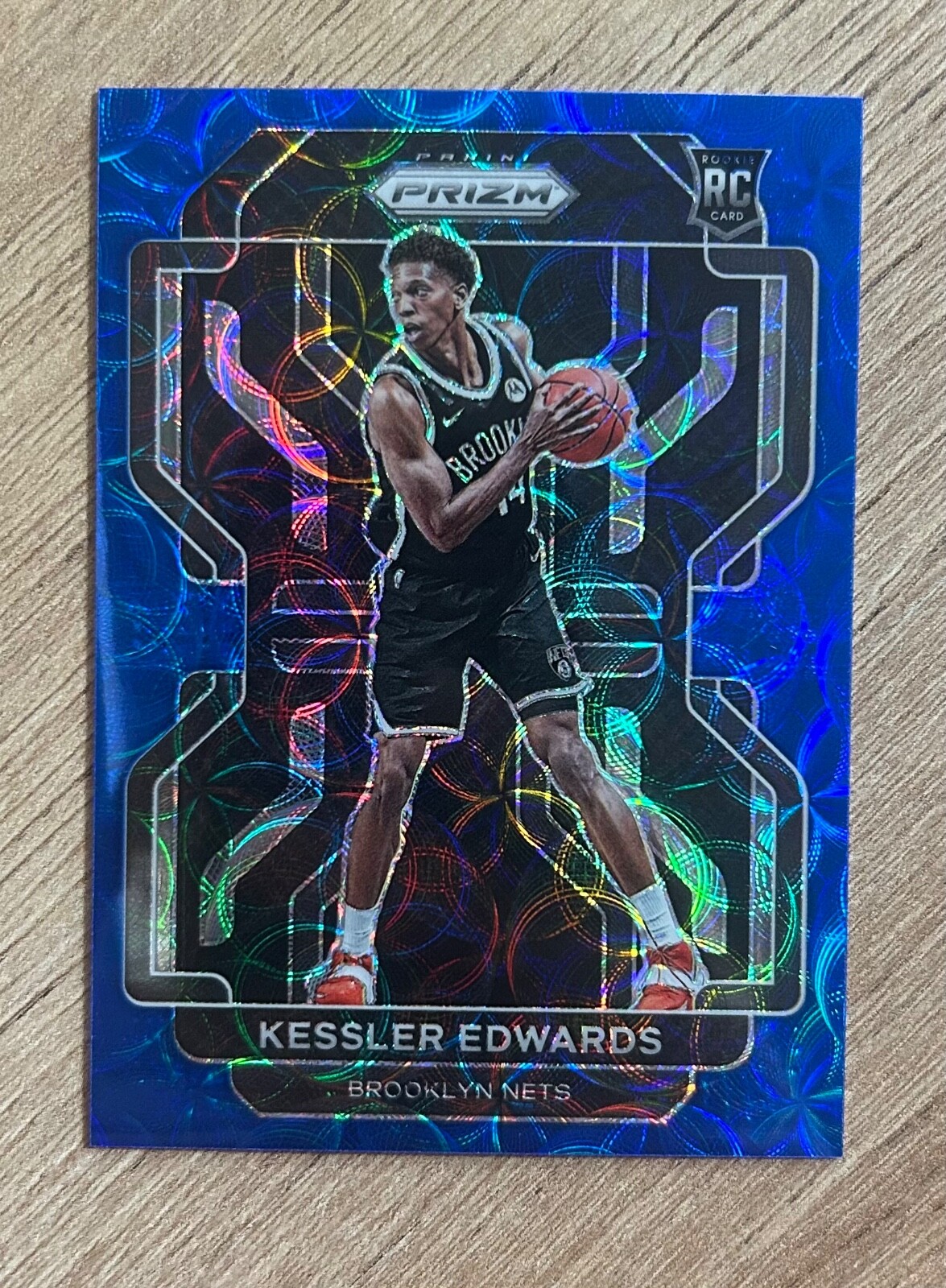 2021-22 Panini Prizm Kessler Edwards #284 Choice Blue Scope Prizm /39 RC Nets