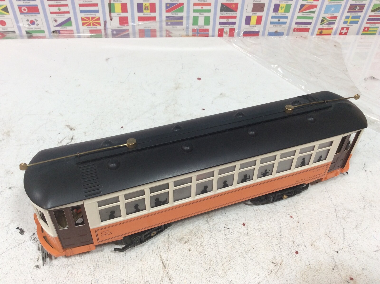 Bowser orange Streetcar 0 scale Trolly Engine eBay