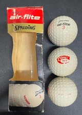 Vintage Air-flite Golf Balls Spalding 1 Sleeve Of 3 Balls Comet Rice Z5