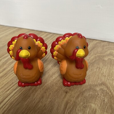 Fisher Price Little People Christmas Thanksgiving Festive Turkeys