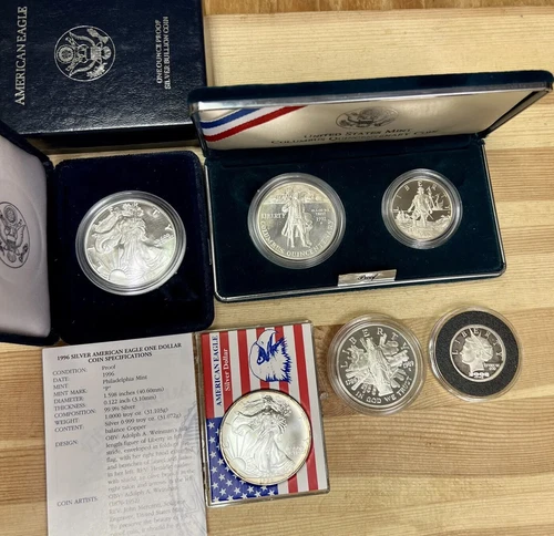 Luxury Silver Coin Collector’s Lot: 1994 American Silver Eagle & 1996 Proof!