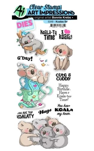 Neu im Karton AI Art Impressions klare Briefmarken, Koalas-Set, #5386 Scrapbooking, Handwerk,  - Bild 1 von 6
