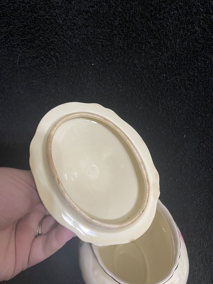 Vtg. Homer Laughlin Virginia Rose Pattern Sugar Bowl Made USA eBay