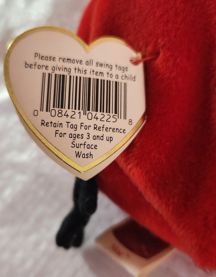 Rare Retired Vintage TY Beanie Baby Original Red Mac Cardinal With All Rare retired vintage ty beanie baby original red mac cardinal with all