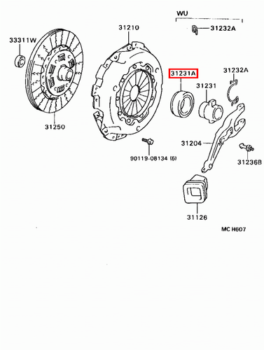 Genuine Toyota LandCruiser HJ75 HJ61 Clutch Release Hub Ball Bearing - Picture 10 of 14