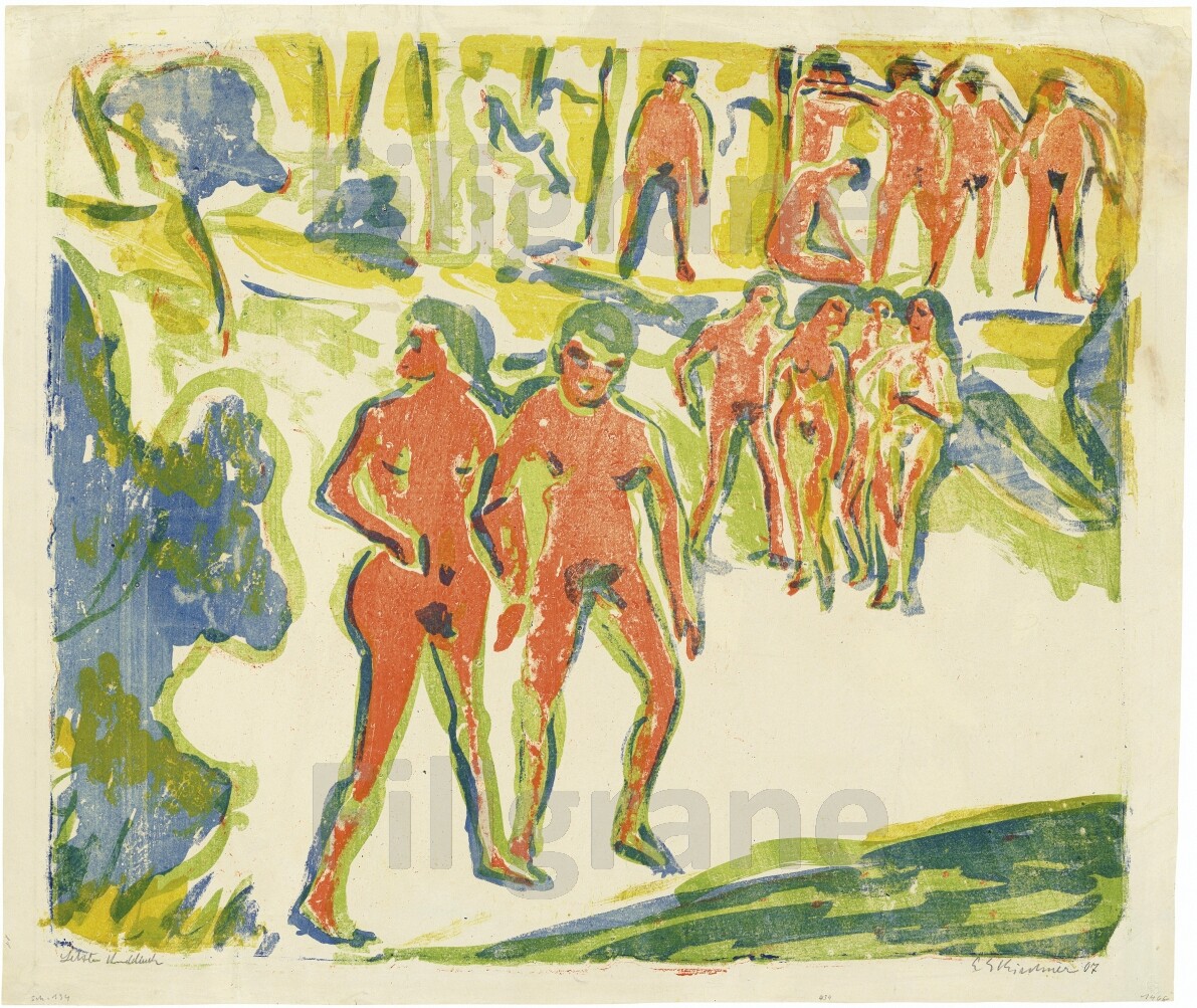 Tableau Ernst Ludwig Kirchner reproduction peinture expressionniste 40x60