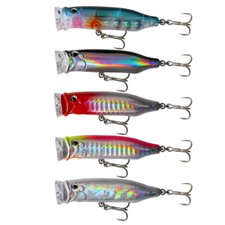 5 PCS/Set Fishing Lures Popper Lifelike Baits Crankbaits Swimbait Plastic Tackle