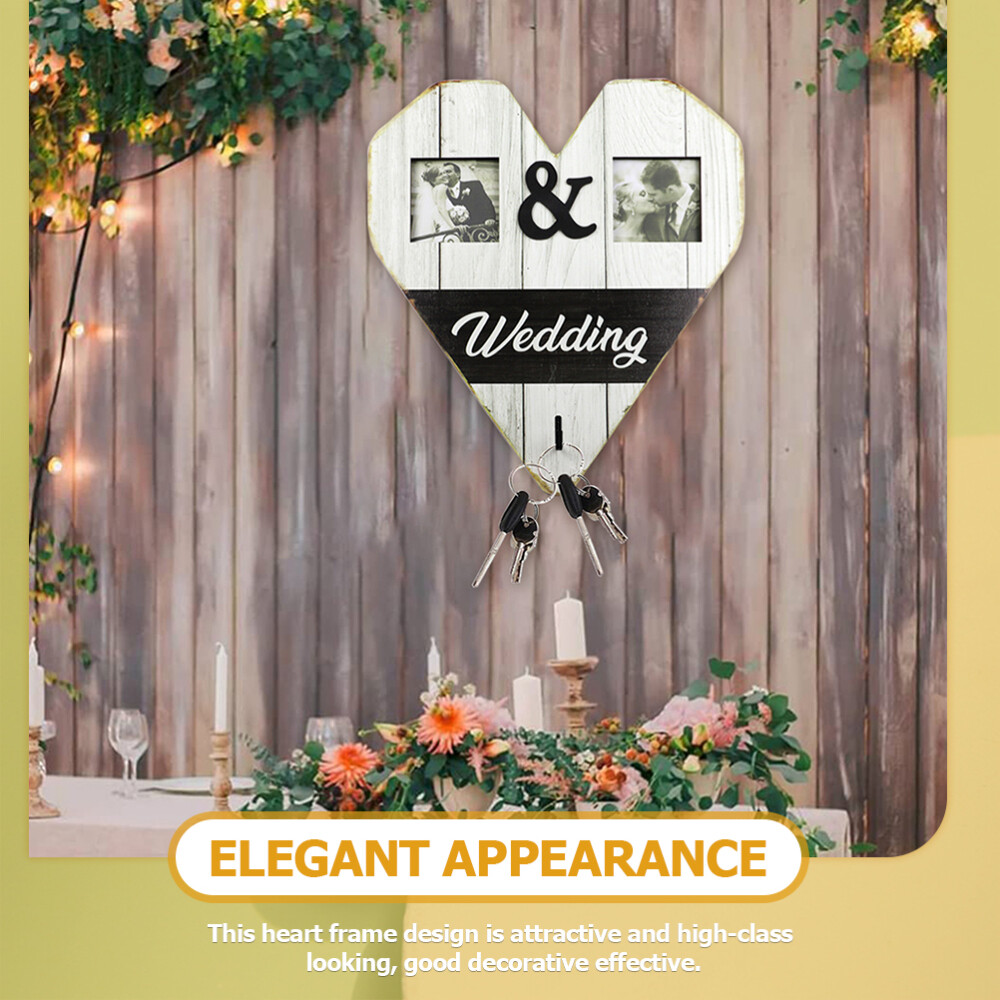 Jandiklee Livre D'or De Mariage En Bois Avec 80 Cœurs En Bois