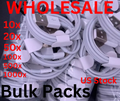 Wholesale Bulk USB Cable 6Ft Cord For Apple iPhone Chargers 14 12 11 X 9 8 7 6 5