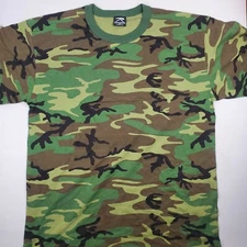 Rothco Mens Woodland Camo T-Shirt Sz 2XL Hunting Military NWOT