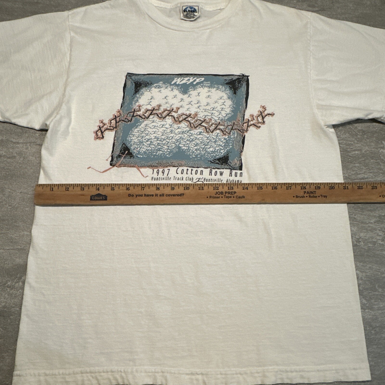 Camicia vintage anni 90 cotone fila corsa Huntsville punto singolo McDonald’s promo med