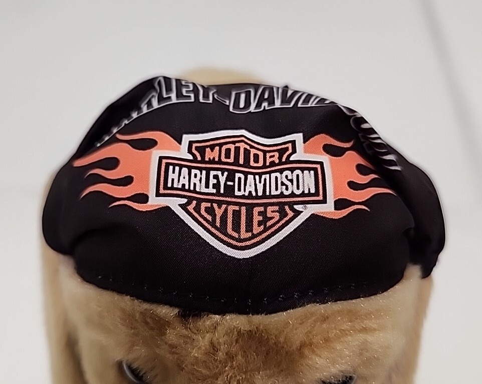 Harley Davidson Motor Cycles Yellow Lab Dog Plush Stuffed Animal