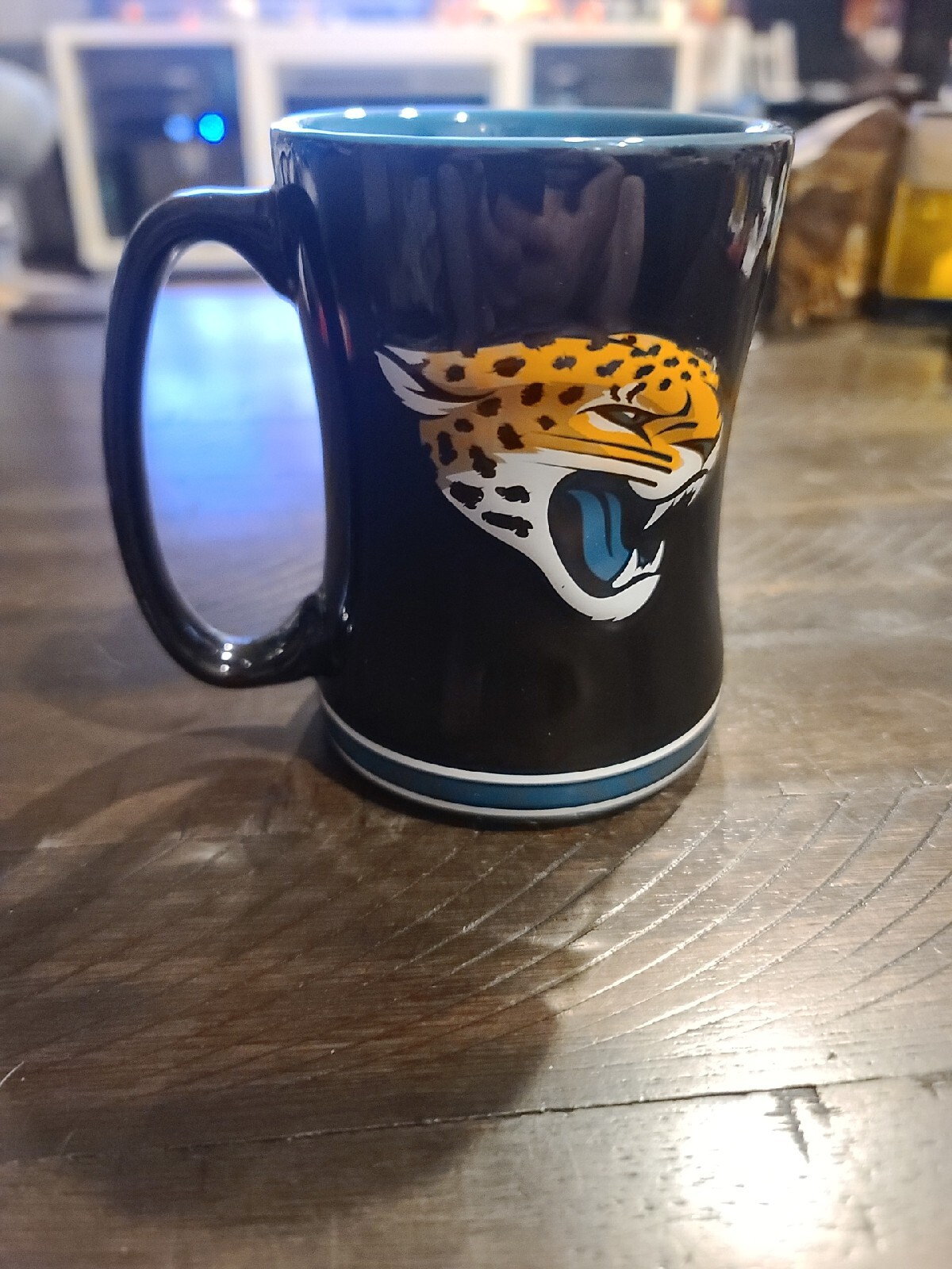JACKSONVILLE JAGUARS EMBOSSED 3D NFL COFFEE MUG BLACK ceramic 2015 eBay
