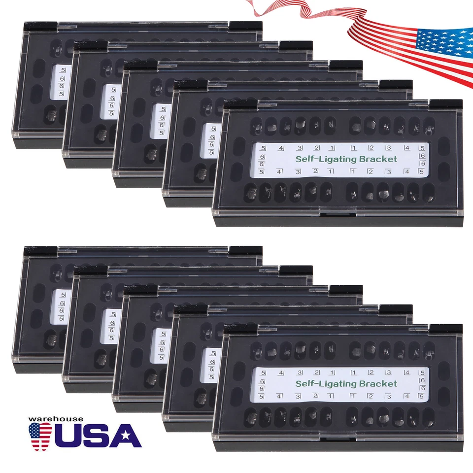 Dental Orthodontic Self-Ligating Brackets Braces Roth 022 Hooks 345 D - Image 3 of 4