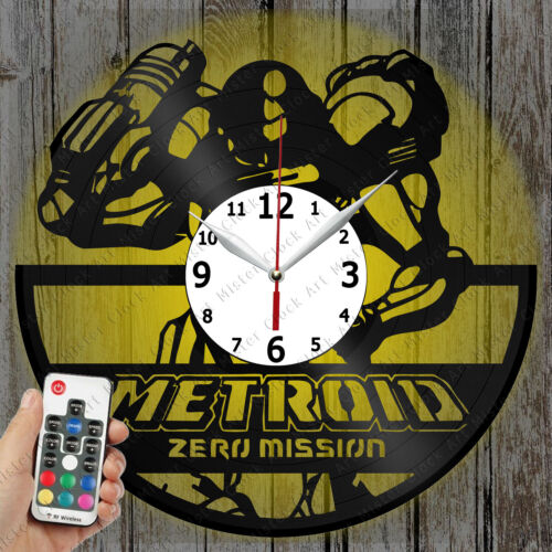 LED Clock Super Metroid Zero Mission Record Clock Art Decor Original Gift 6742 - Picture 1 of 11