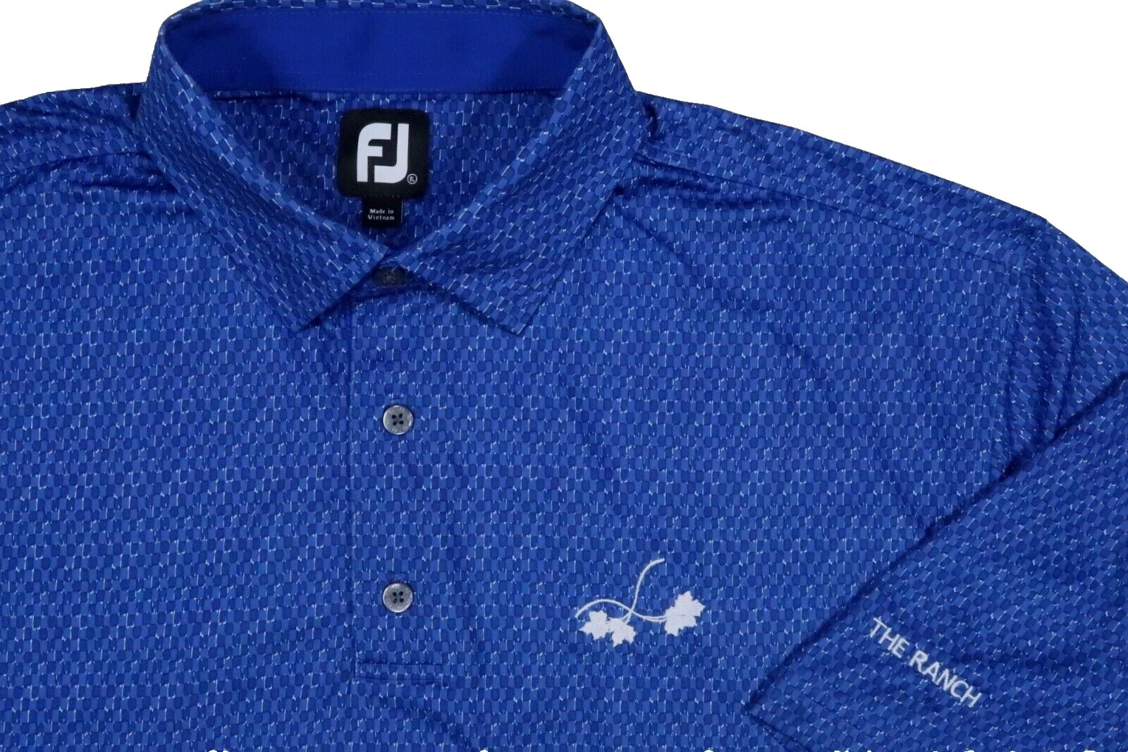 Botón Casual geométrica Poliéster FootJoy-Down Shirts for Men