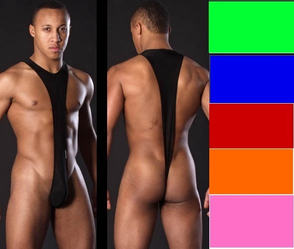 Noir Homme Extensible Sexy Ouvert Body Mankini String Lingerie M/ - Photo 1/1