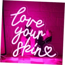 Love Your Skin Neon Sign Beauty Room Neon Light Valentine Day Neon Light Sign 