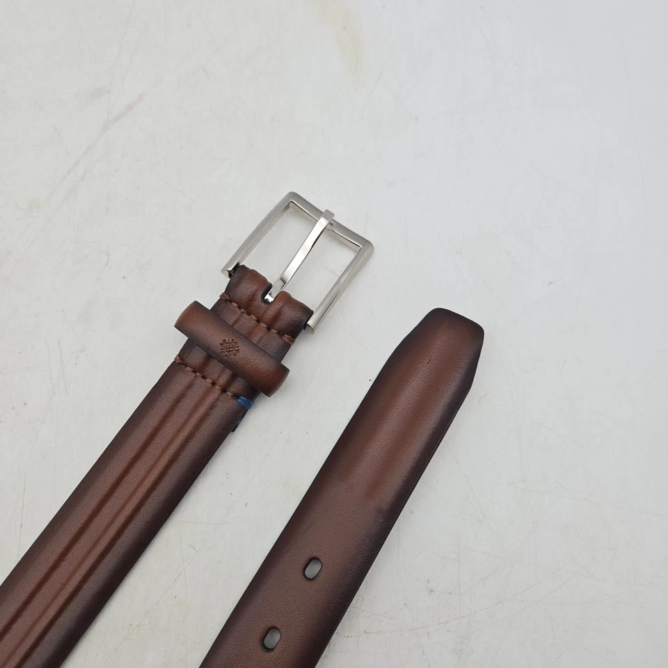 Vestido Ryan Seacrest Cinturón Cuero Marrón Para Hombre 36 Hebilla Níquel Foto 3 de 4