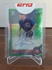 2022 JAMES TRIANTOS 1 St Bowman Chrome GREEN REFRACTOR Auto #26/99 CUBS