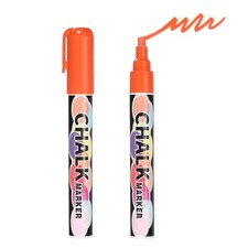 Liquid Chalk Markers 6mm, 2 Pcs Chalkboard Markers Erasable Tip, Orange