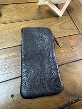 Chrome Hearts Zipper Pouch / Case - Black Lea...