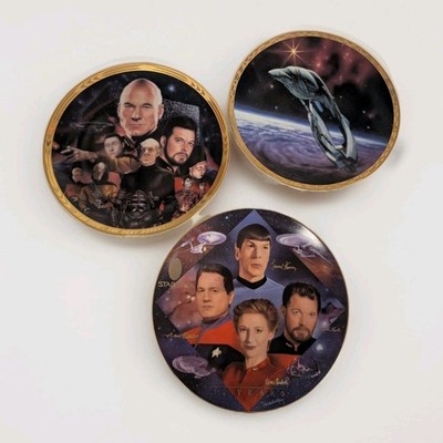 Hamilton Collection Star Trek 3 Plate Collection 94-97 Next Gen 2nd in Command