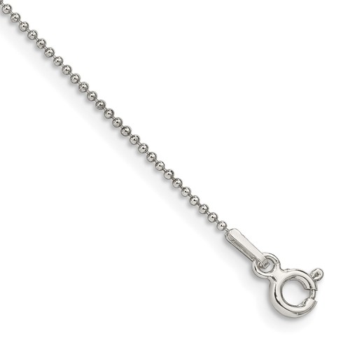 Sterling Silber 1 mm Perlenkette Fußkette Damen - Bild 1 von 2